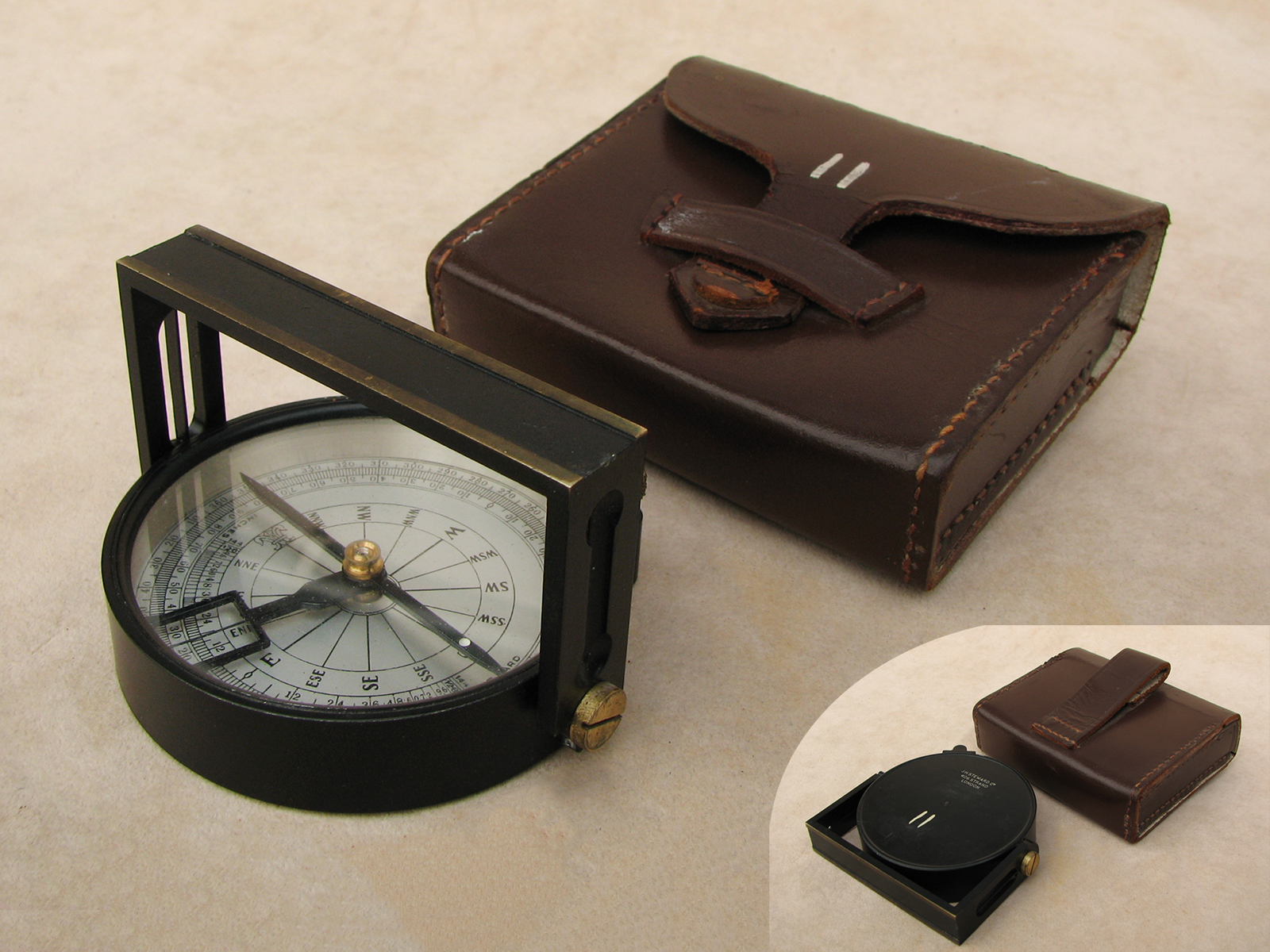 J H Steward bridge compass with clinometer